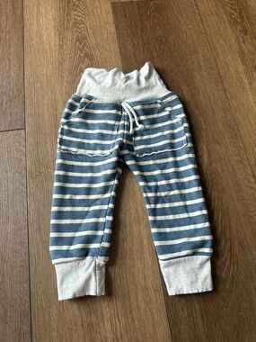 Lulu + Roo Striped Blue & White Cozy Kids Jogger Pants